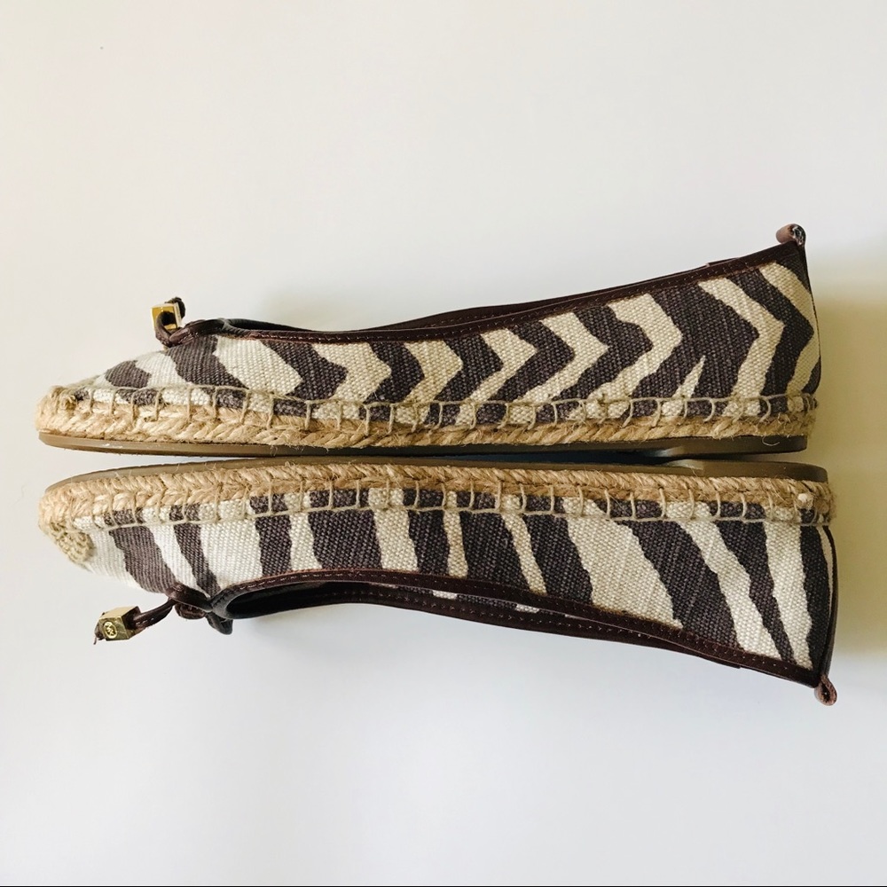 MICHAEL KORS BROWN ZEBRA PRINT ESPADRILLES SIZE 7